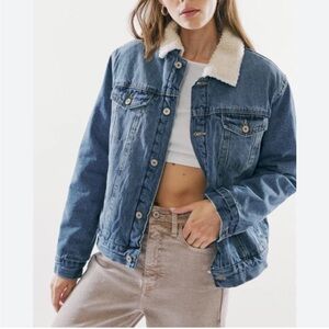 PacSun Blue Sherpa-Lined Denim Jacket